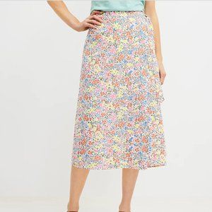 Ann Taylor Loft Floral Wrap Skirt - Size 8